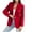 Red, variant on Women's Coats Double Breasted Turndown Collar Blazer Jacket Fashion Loose Casual Long Sleeve Solid Color Coats (Red,M)