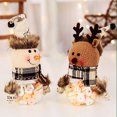 thumbnail image 4 of Tarro de dulces de Navidad para niños, Santa Claus, muñeco de nieve, alce, caja de almacenamiento, muñeco de peluche, botella de plástico de Kits de decoración para fiestas Muñeco de nieve Bewildely HA007864-02, 4 of 6