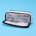 thumbnail image 5 of Canvas Pencil Case, Large Capacity Compartment Canvas Pencil Case - Compartment Handheld Handheld Organizer With Polka Dot Pattern, 5 of 9