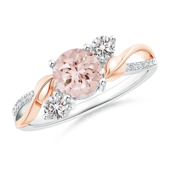 Women's Rose Gold Leaf Zircon Ring