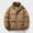 (Casual 31)Brown, variant on DayScoop Solid Color Jacket for Men Warm Coat Long Sleeve Fashion Casual Bread Double-Layer Zipper Parkas Buttons Stand-up Collar Pocket