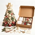 thumbnail image 4 of New DIY Quilted Christmas Tree Kit, 3D Fabric Patchwork Craft Set for Beginners, Handmade Tabletop Holiday Decor, Ideal for Home Mantel Table Office Display.E, 4 of 7