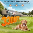 thumbnail image 4 of Dog Shock Collar, 3300ft Dog Training Collar with Remote, IPX7 Waterproof Rechargeable Sleek Modern Shock Collar with Beep, Vibration, Safety Shock, 8-120 lbs, 4 of 8