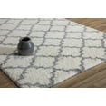 thumbnail image 4 of Rugs America Feather Shag Collection Ivory grey Quatrefoil FH100A Contemporary Geometric Area Rug 8' x 10', 4 of 7