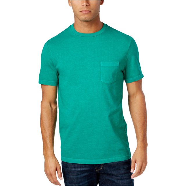 Club Room - Camiseta básica jaspeada para hombre grande y alto, verde, grande