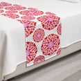 thumbnail image 2 of Valentine's Day Bed Runner, Romantic Love Theme of Vibrant Hearts in Circle Forms, Decorative Accent Bedding Scarf for Hotels Homes and Guestrooms, Twin, Vermilion Pink, by Ambesonne, 2 of 2