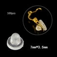 thumbnail image 1 of 100pcs Clear Earring Pads Silicone Comfort Earring Cushions For Clips On Earring, 1 of 5