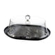 thumbnail image 2 of Vitrina transparente de acrílico para tartas, ideal para fiestas de cumpleaños y quesos. Oro negro ovalado L, 2 of 9