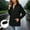 #Black, variant on George Women's Rainproof Hooded Zipper Pocket Long Sleeve Jacket,Beige,Size S