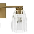 thumbnail image 6 of Hunter - Rossmoor 3-light Luxe Gold, Medium Size Vanity Light, Dimmable, Formal Style, Bell Shaped, for Bedrooms, Dining, Living Rooms - 13204, 6 of 9