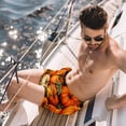 thumbnail image 2 of luoweisi Men's Beach Shorts Quick Dry Swim Trunks with Mesh Lining Thanksgiving Pumpkin S, 2 of 5