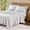 Gray, variant on Gingham Queen Sheet Set, Lightweight Super Soft Brushed Microfiber Plaid Bed Sheets with 16" Deep Pocket, 4 Piece Ruffle Farmhouse Bedroom Decor