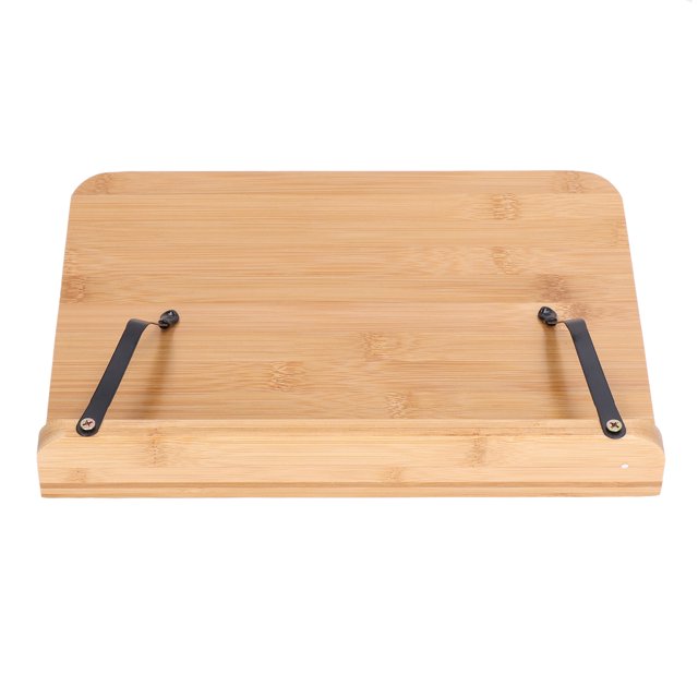 Bamboo Book Holder, Bamboo Foldable Book Stand, 5 Angle Adjustable Book Holder Tray For Tablet, Textbook, Music, Book Stands