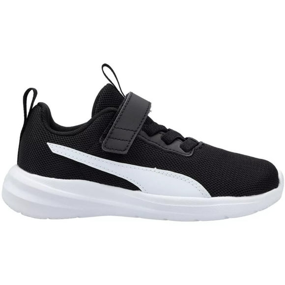 Tenis Puma Rickie Runner AC + PS para Niños 16.5 A 21.5. 394932-01 negro 18.5