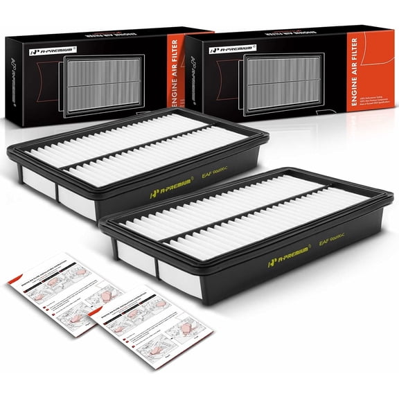 A-Premium 2-PC Engine Air Filter Compatible with Mazda 6 2003-2008, CX-7 2007-2012, 2.3L 2.5L 3.0L