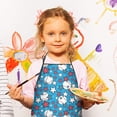 thumbnail image 3 of Blue Stars and Baseballs Pattern Kids Aprons for Girls and Boys,Adjustable Neck Strap Toddler Aprons for Kids Cooking Baking, 3 of 7
