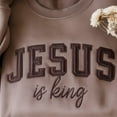 thumbnail image 2 of Embroidered Jesus Is King Shirt: Minimalist Christian Apparel, 2 of 5