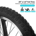 thumbnail image 3 of JOYSTAR 20 Inch Mountain Bike for Kids Ages 7-12 Year Old, 3-Inch Wide Knobby Tires, 7 Speed Shimano Drivetrain, Disc Brakes, Fat Tire Kids Bicycles for Boys Girls, 3 of 6