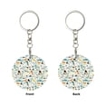 thumbnail image 2 of Naloa Cartoon Dinosaur Print Round Keychain Keychain Key Ring, Key Tag, Key Chain Bulk for Gift Accessories (Round), 2 of 7