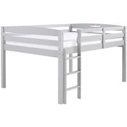 Camaflexi Tribeca Solid Wood Low Loft Bed Frame Full in Gray