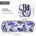 thumbnail image 3 of Disketp Butterflies Estuche de Lápices de Cuero con Cierre, Estuche Compacto para Papelería, Bolígrafos y Accesorios Pequeños, 3 of 7