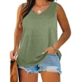 thumbnail image 2 of TAGOLD Womens Round-Neck Tank Top Plus Size Solid Color Round Neck Loose Casual Tank Top, 2 of 5