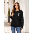 thumbnail image 6 of MOUSYA Women Christian Sweatshirt Psalms 91 Sleeve Print Sweatshirt Bible Verse Pullover, 6 of 15