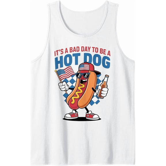 Its A Bad Day To Be A Hotdog Tank Top Size S-3XL