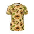 thumbnail image 5 of Wukai Sunflowers Print Men's Short-Sleeved Mesh T-Shirt,Quick-Dry Short Sleeve Workout T-Shirt-Medium, 5 of 8