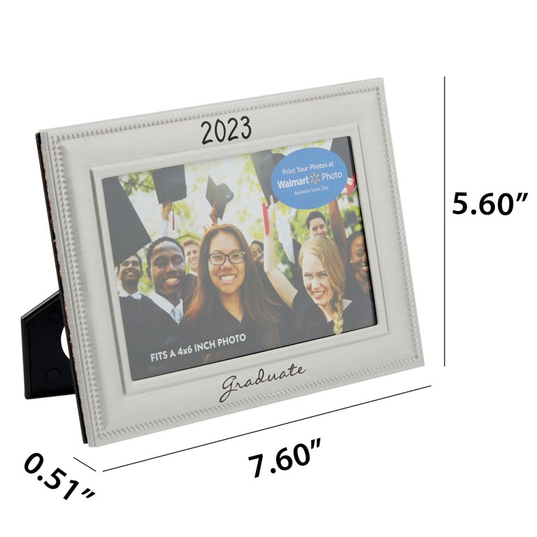 Silver Personalized Picture Frame for 4 x 6 Photo