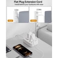 thumbnail image 3 of Enchufe plano Power Strip okleeic de 3 pies con 3 salidas y 3 puertos USB, 3 of 7