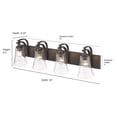 thumbnail image 3 of 1494-SN Millennium Lighting Natalie - 4 Light Bath Vanity-10 Inch Tall and 32 Inch Wide-Satin Nickel Finish, 3 of 5