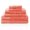 Orange, variant on Basket Weave Egyptian Cotton 500 GSM Jacquard and Solid Combo 6-Piece Towel Set, 2 Face, 2 Hand, and 2 Bath Grey