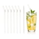 thumbnail image 1 of Uxcell 6 Pcs Popotes de Vidrio Reutilizables, Popote de Vidrio de 7.87" Resistente a Roturas, Popotes Lindos y Transparentes para Whisky, Café, Jugo, Refrescos, Té, Rosa, 1 of 6