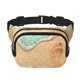 thumbnail image 1 of Disketp Beach Footprint Riñonera de Doble Capa, Bolsa de Cintura Ajustable para Viajes, Correr y Senderismo, Riñonera Ligera para Hombre y Mujer, 1 of 9