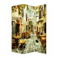 thumbnail image 5 of Romantic European Street Three Panel Room Divider Screen, 5 of 5