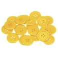 thumbnail image 1 of 50uds 40L Costura Botones 1(25mm) Resina Redondo Plano 4 Agujeros Artesanía Botones para Coser Ropa y Bricolaje, Amarillo, 1 of 5