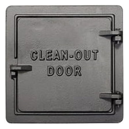 Chimney Clean Out Door 8 Inch - Cast Iron Flanged Frame for Masonry Fireplace - U.S. Stove Company COD8 - Durable Outdoor Wood Stove Accessories Black