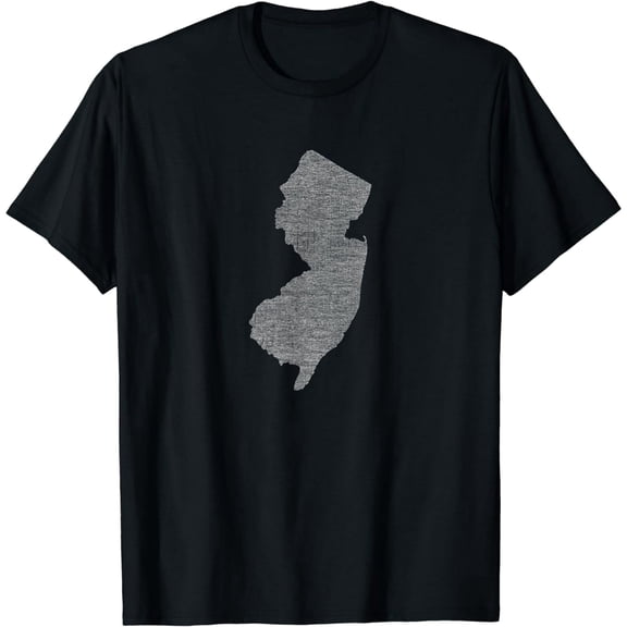 Faded White New Jersey State T-Shirt
