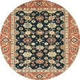 thumbnail image 1 of Ahgly Company Indoor Round Abstract Red Brown Abstract Area Rugs, 5' Round, 1 of 6