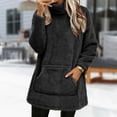 thumbnail image 2 of Breezora Women's Plus Size Winter Sweater Coat Thick Warm Loose Fit Outerwear for Cold Weather Casual Use L Size Black, 2 of 5