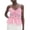 Pink, variant on Women's Summer Casual Camisole Sleeveless Backless Solid Color Tie Up Ruffle Vest Casual Tops