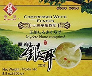 Fortune Compressed Premium Quality White Snow Fungus Mushroom 8.8 Oz (Tremella Fuciformis)... by