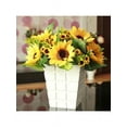 thumbnail image 3 of Artificial 7 Heads Fake Sunflower Silk Flower Bouquet Home Wedding Party Floral Decor, 3 of 7