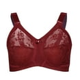 thumbnail image 7 of Women Bras Lightly Lined Bra Feature V-Neck Demi & Balconette Bra Style W-846 Wine 85d, 7 of 7