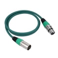 thumbnail image 1 of Graflsoa 1M Green DMX512 XLR Microphone Cable - High-Quality Cannon Connector for Reliable Audio Signal Transmission, 1 of 6