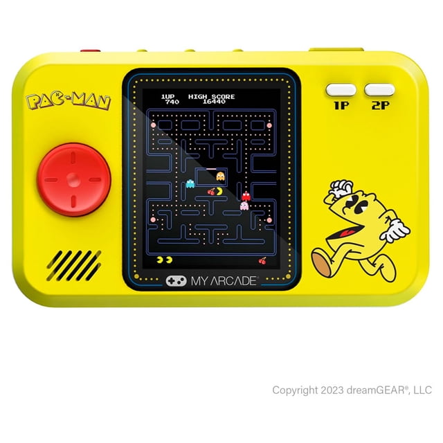 DREAMGEAR CONSOLA PORTÁTIL PAC-MAN POCKET PLAYER PRO CON PANTALLA DE 7 CM Y ESTUCHE DE VIAJE