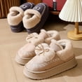 thumbnail image 5 of Zapatillas para uso al aire libre en invierno, zapatos de algodón con lazo de interior de suela gruesa, zapatillas bajas de algodón cálidas de terciopelo de invierno para mujer, 5 of 5