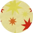 thumbnail image 1 of Ahgly Company Machine Washable Indoor Round Transitional Yellow Area Rugs, 5' Round, 1 of 7