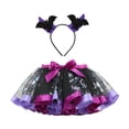 thumbnail image 1 of WEAIXIMIUNG Jupe de Tennis Robe Enfants Filles Jupes de Ballet Fête de Vacances Danse Ensemble Bandeau, 1 of 4